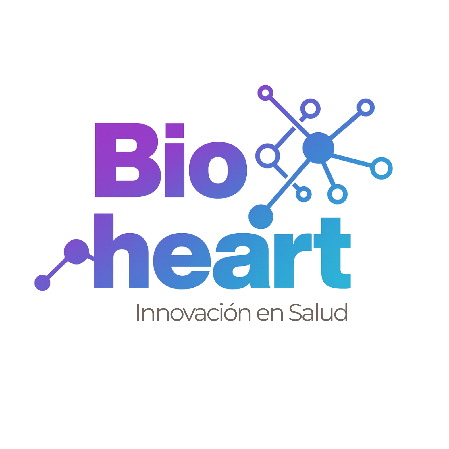 logo bio heart lila con azul mas slogan